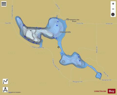 Pokegama Lake depth contour Map - i-Boating App