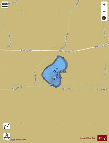 Prinel Lake depth contour Map - i-Boating App