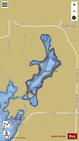 Little Trade Lake depth contour Map - i-Boating App