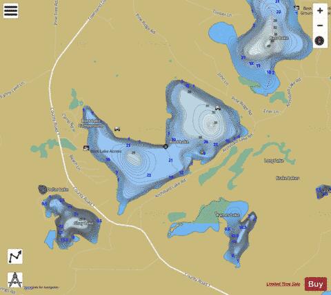 Boot Lake depth contour Map - i-Boating App