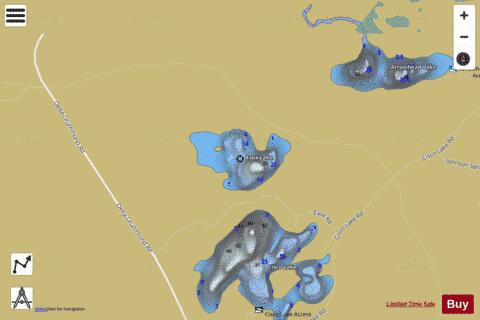Esox Lake depth contour Map - i-Boating App