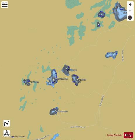 Frels Lake depth contour Map - i-Boating App