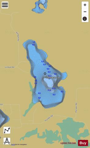 Sugar Bush Lake depth contour Map - i-Boating App