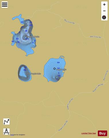 Popple Lake depth contour Map - i-Boating App