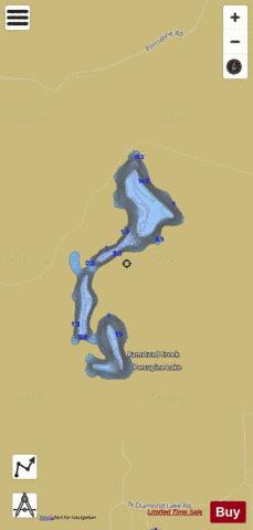 Porcupine Lake depth contour Map - i-Boating App