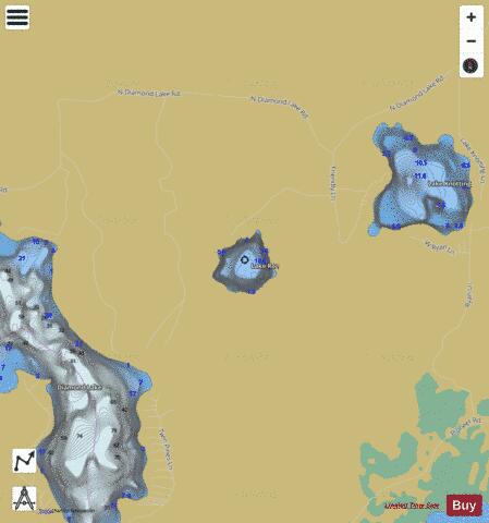 Lake Ree depth contour Map - i-Boating App