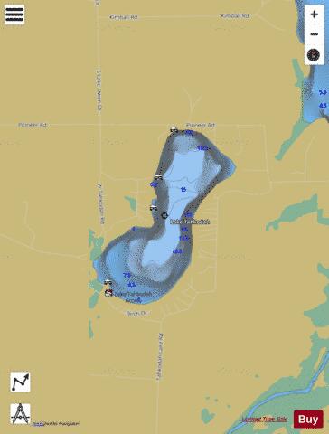 Lake Tahkodah depth contour Map - i-Boating App