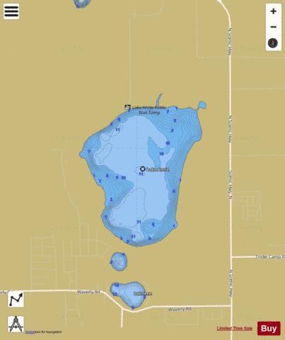 LAKE ANNIE depth contour Map - i-Boating App