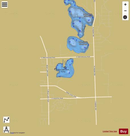 BLUE LAKE depth contour Map - i-Boating App