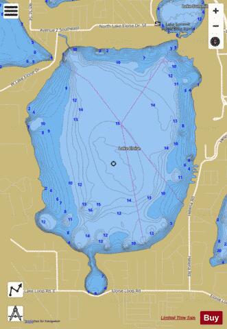 LAKE ELOISE depth contour Map - i-Boating App