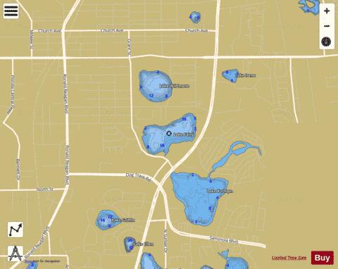 LAKE FAIRY depth contour Map - i-Boating App