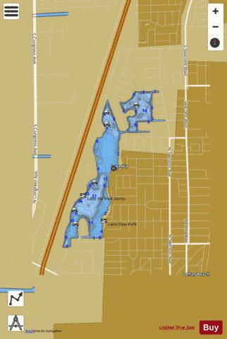 LAKE IDA depth contour Map - i-Boating App