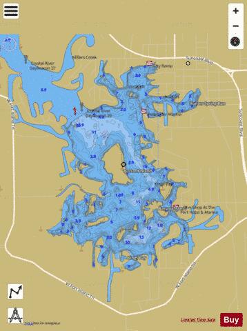 KINGS BAY depth contour Map - i-Boating App