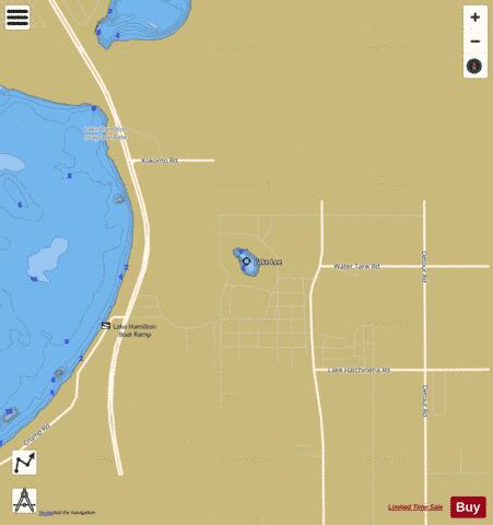 LAKE LEE depth contour Map - i-Boating App