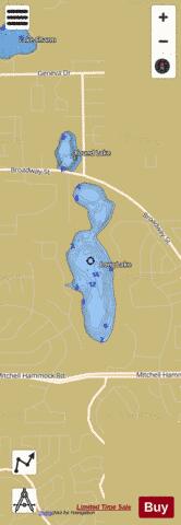 LONG LAKE depth contour Map - i-Boating App