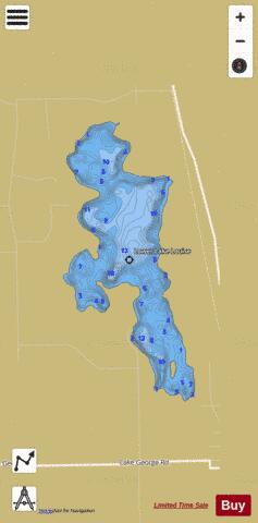 LOWER LAKE LOUISE depth contour Map - i-Boating App