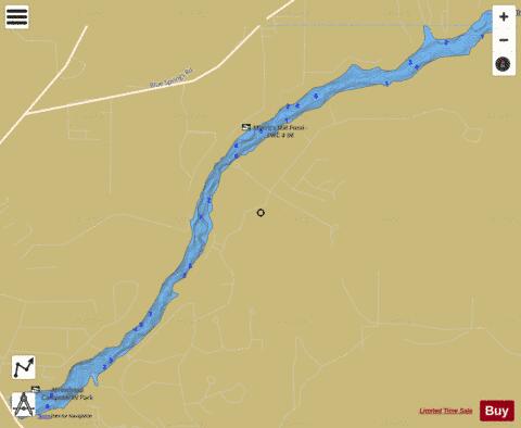 MERRITTS MILL POND depth contour Map - i-Boating App