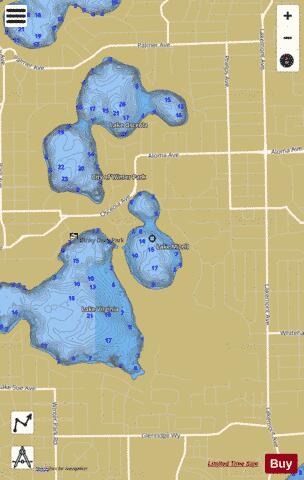LAKE MIZELL depth contour Map - i-Boating App