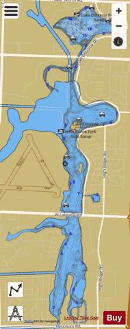 LAKE OSBORNE depth contour Map - i-Boating App