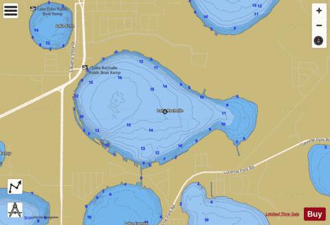 LAKE ROCHELLE depth contour Map - i-Boating App