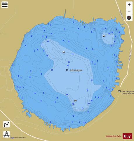 LAKE SAMPSON depth contour Map - i-Boating App
