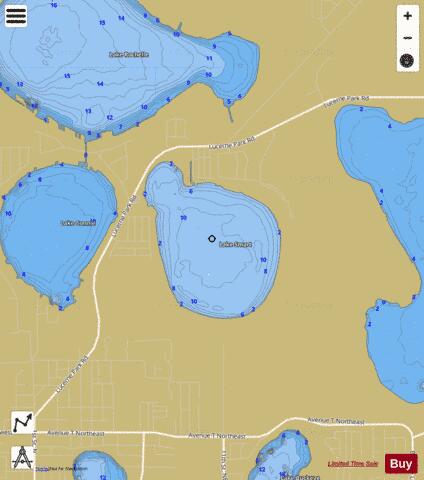 LAKE SMART depth contour Map - i-Boating App