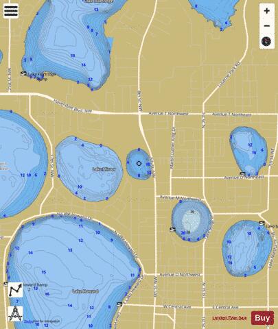 SPRING LAKE depth contour Map - i-Boating App