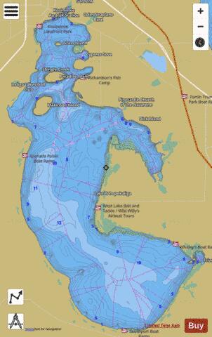 LAKE TOHOPEKALIGA depth contour Map - i-Boating App