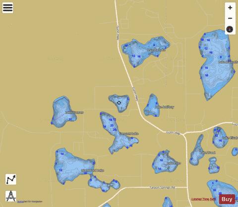 LAKE WASTENA depth contour Map - i-Boating App