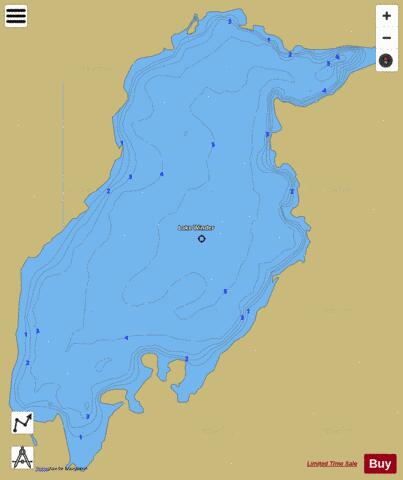 LAKE WINDER depth contour Map - i-Boating App