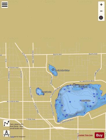 NORTH LAKE WALES depth contour Map - i-Boating App