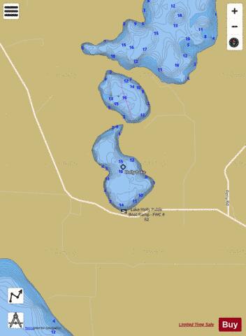 HOLLY LAKE depth contour Map - i-Boating App