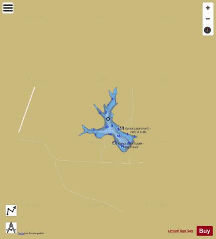KARICK LAKE depth contour Map - i-Boating App