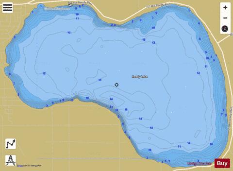REEDY LAKE depth contour Map - i-Boating App