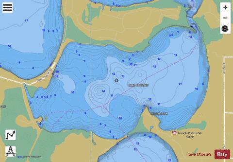 Lake Beauclair depth contour Map - i-Boating App