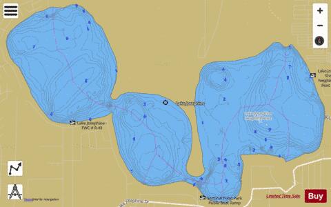 Josephine depth contour Map - i-Boating App