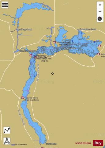 Lakeocklawaha depth contour Map - i-Boating App