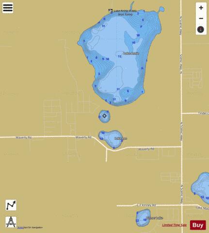 Lake Lee depth contour Map - i-Boating App