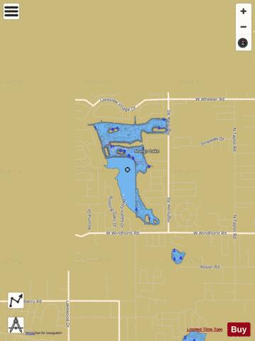 Mango Lake depth contour Map - i-Boating App