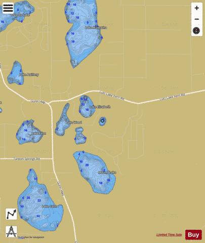 Rogers Rd Lake depth contour Map - i-Boating App