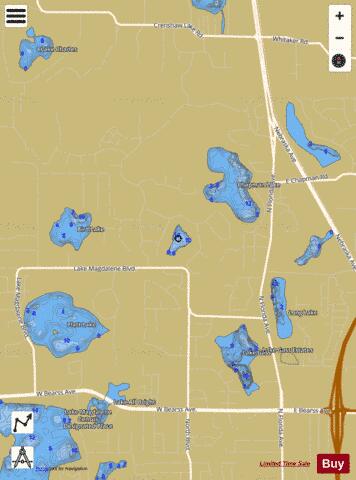 Sloan Lake depth contour Map - i-Boating App