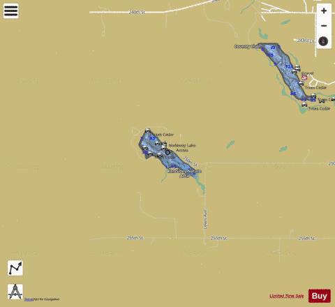 Nodaway Lake depth contour Map - i-Boating App