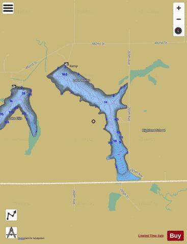 Lake Morris depth contour Map - i-Boating App