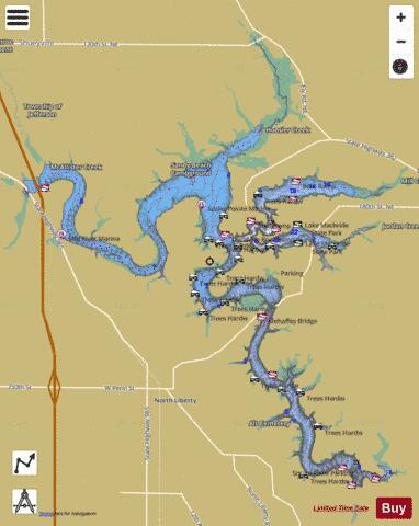 Coralville Lake depth contour Map - i-Boating App