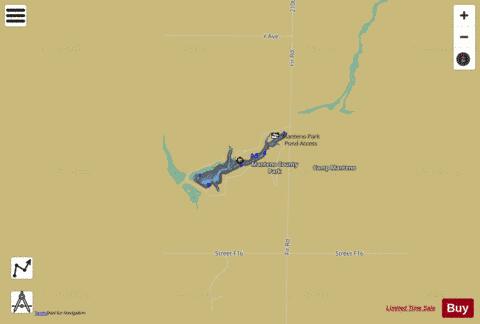 Manteno Park Pond depth contour Map - i-Boating App