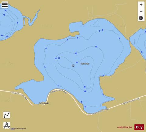 Cave Lake depth contour Map - i-Boating App