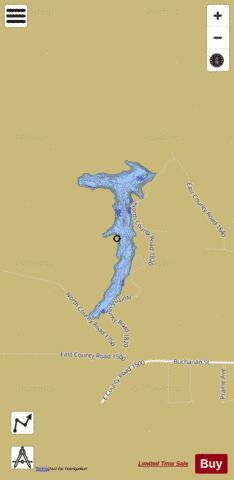 Carthage Reservoir depth contour Map - i-Boating App