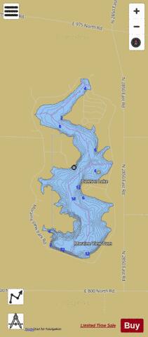 Dawson Lake depth contour Map - i-Boating App