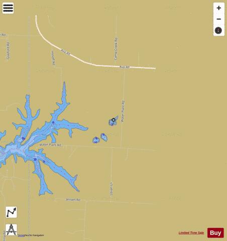 Kincaid Lake Fish Pond 3 depth contour Map - i-Boating App
