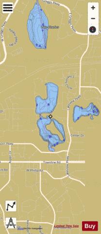 Bearlakes depth contour Map - i-Boating App